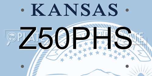 Z50PHS Kansas License Plate