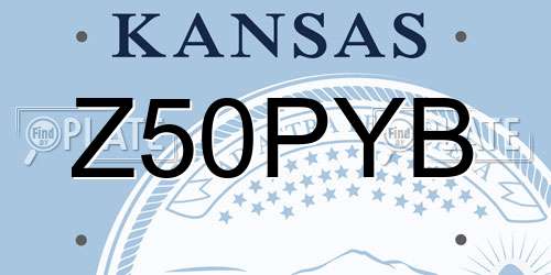 Z50PYB Kansas License Plate