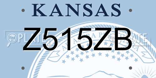Z515ZB Kansas License Plate