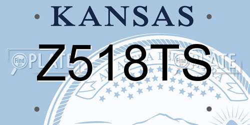 Z518TS Kansas License Plate