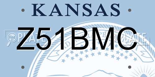 Z51BMC Kansas License Plate