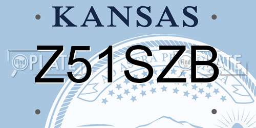 Z51SZB Kansas License Plate