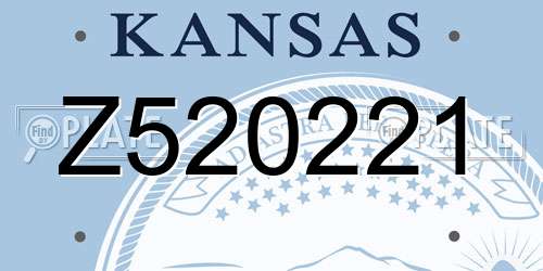 Z520221 Kansas License Plate