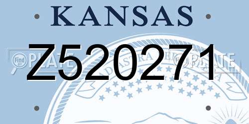 Z520271 Kansas License Plate