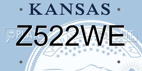 Z522WE Kansas License Plate