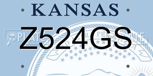 Z524GS Kansas License Plate