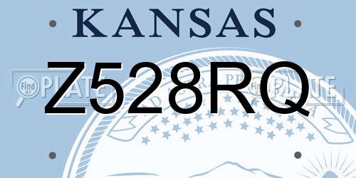 Z528RQ Kansas License Plate
