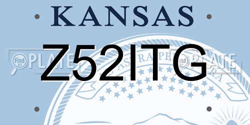 Z52ITG Kansas License Plate
