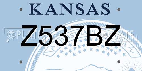 Z537BZ Kansas License Plate