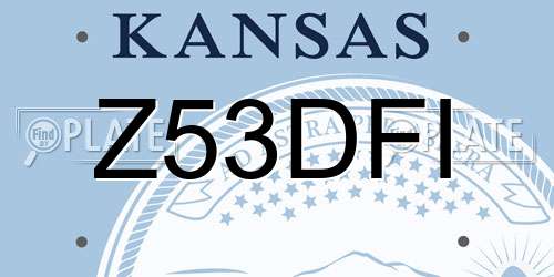 Z53DFI Kansas License Plate
