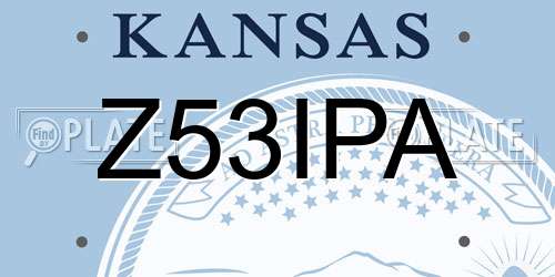Z53IPA Kansas License Plate