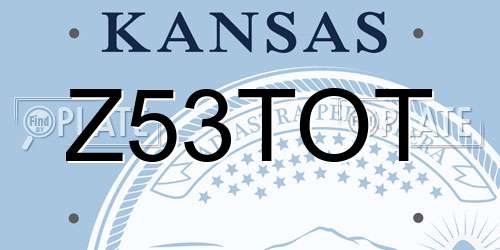 Z53TOT Kansas License Plate