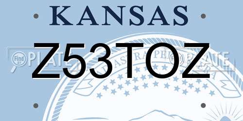Z53TOZ Kansas License Plate