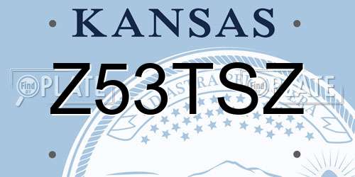 Z53TSZ Kansas License Plate