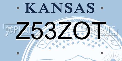 Z53ZOT Kansas License Plate