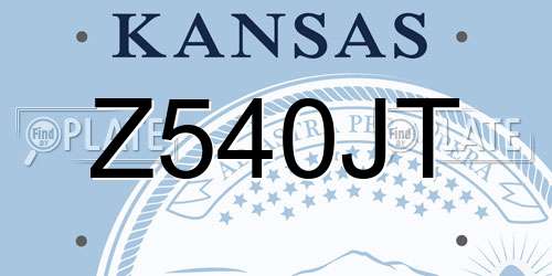 Z540JT Kansas License Plate