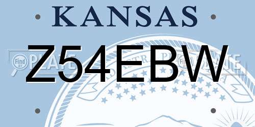 Z54EBW Kansas License Plate