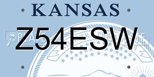 Z54ESW Kansas License Plate