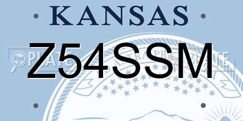 Z54SSM Kansas License Plate