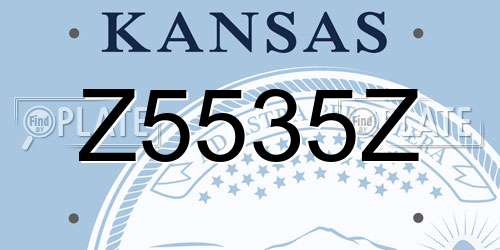 Z5535Z Kansas License Plate