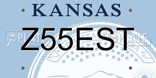 Z55EST Kansas License Plate
