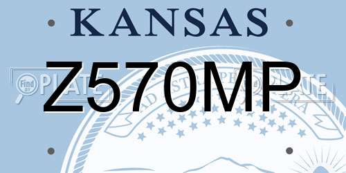 Z570MP Kansas License Plate