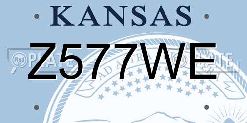 Z577WE Kansas License Plate