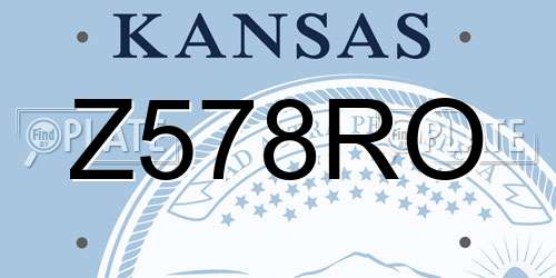 Z578RO Kansas License Plate
