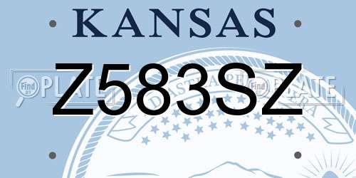 Z583SZ Kansas License Plate