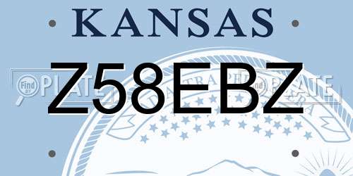Z58EBZ Kansas License Plate