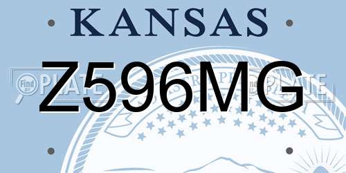 Z596MG Kansas License Plate