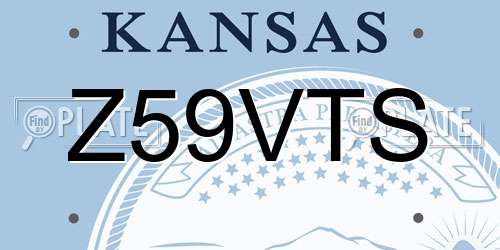 Z59VTS Kansas License Plate