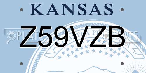 Z59VZB Kansas License Plate