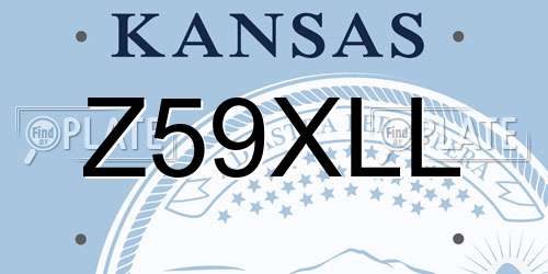 Z59XLL Kansas License Plate