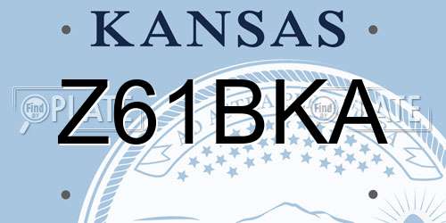 Z61BKA Kansas License Plate