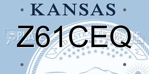 Z61CEQ Kansas License Plate