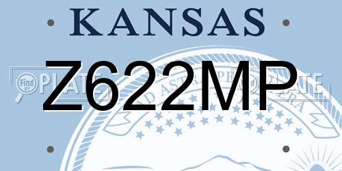 Z622MP Kansas License Plate