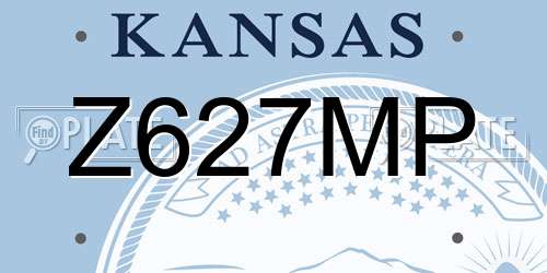 Z627MP Kansas License Plate