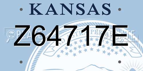 Z64717E Kansas License Plate