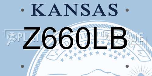 Z660LB Kansas License Plate