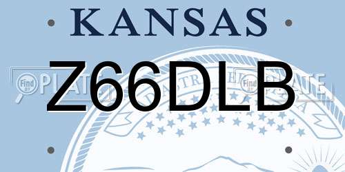 Z66DLB Kansas License Plate
