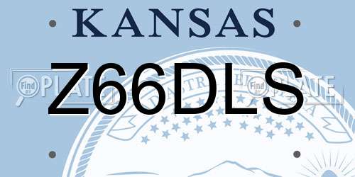 Z66DLS Kansas License Plate