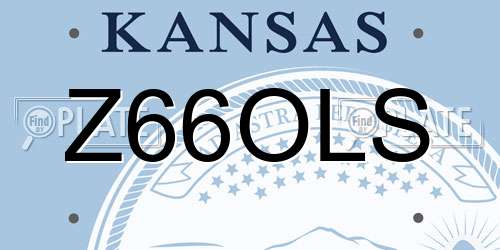 Z66OLS Kansas License Plate
