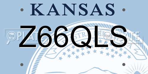 Z66QLS Kansas License Plate