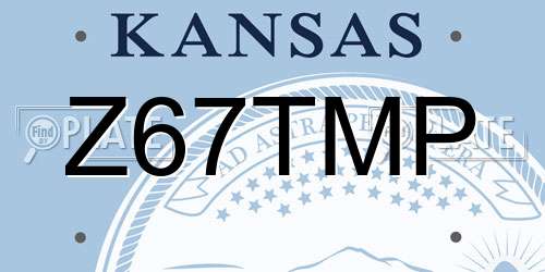 Z67TMP Kansas License Plate
