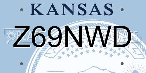 Z69NWD Kansas License Plate
