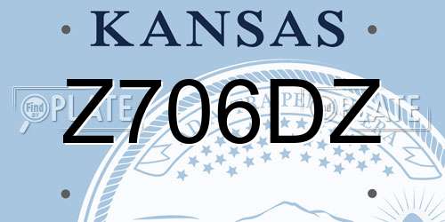 Z706DZ Kansas License Plate