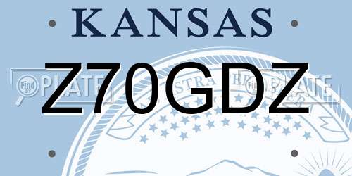 Z70GDZ Kansas License Plate