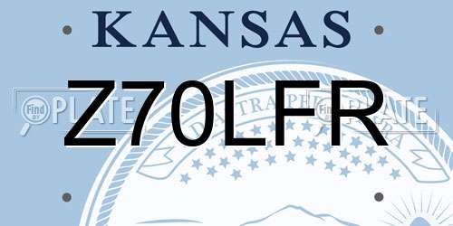 Z70LFR Kansas License Plate