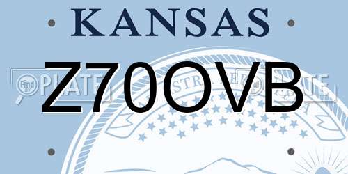 Z70OVB Kansas License Plate